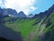 View of the Ratikon border alpine mountain massif or RÃ¤tikon Grenzmassiv oder Raetikon from Liechtenstein Alps - Steg