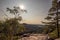 View from Rauenstein mountain in Saxon Switzerland. Germany