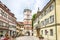 View at the Ravensburger Tor FrauentorTower in Wangen im Allgau, Germany