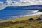 View of Ravenscar from Robin Hood`s Bay, Old Town, North Yorkshire.