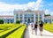 View of Rear facade, grounds and garden, Queluz Palace, Sintra, Portugal