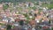 View of red authentic colorful German roofs. Typical German houses in Germany, aerial view
