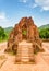 View of red brick temple of My Son Sanctuary, Vietnam