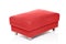 A view of a red footstool