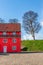 View on red house with tree in the Kastellet Copenhagen