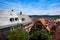 View on the red roofs in Marburg city