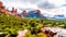 View of the red sandstone formations at Chicken Point viewed form the Chapel of the Holy Cross near Sedona