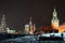 View of Red Square on New Year night