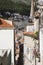 View of the red tile roofs, from a street in the upper part of the city, in Dubrovnik, Croatia