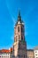 View of Red Tower, Roter Turm, in Halle Saale, Germany