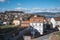 View of the Redondela town on the Portuguese Way path of the Camino de Santiago, Pontevedra, Galicia, northwestern Spain.