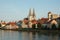 View of Regensburg embankment,Bavaria,Germany