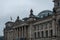 View of the Reichstag building in Berlin with its glass dome, which was designed by Sir Norman Foster