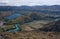 A view from the Remarkables at the landscape with the Kawarau River near Queenstown in New Zealand