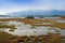 View of reserve Solila - swamp area of coastal part of Bay of Kotor. Tivat, Montenegro