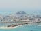 View on residential buildings on Palm Jumeirah island. The Palm Jumeirah is an artificial archipelago in Dubai emirate.