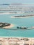 View on residential buildings on Palm Jumeirah island. The Palm Jumeirah is an artificial archipelago in Dubai emirate.