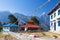 View of Residential and Religion Buildings in Nepal Mountain Village