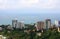 View of the resort of Sochi and the sea from a height