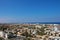 View of the resort town of Protaras from the observation deck against the blue sky. Cyprus