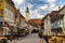 View of the restaurants and buildings in Ivana Tkalcica street, Zagreb, Crotia. June 2017