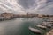 View of the Rethymno, harbour and lighthouse, Crete, Greece, Eur