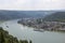 View of the Rhine Valley from the fortress of Marksburg