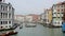View from the Rialto bridge, many gondolas and other boats