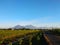 view rice fields and mountains in village