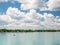 View of the Richelieu River on a beautiful summer day. Chambly, Quebec, Canada