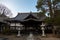 view of the Rinno-ji Temple at sunset