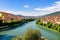 View of River Adige in Verona, Italy made with Generative AI