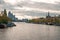 View on the river Amstel filled with small boats