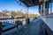 View of the River Avon and Bristol Cityscape from Buchanans Wharf  in Bristol, Avon, UK