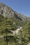 View of river Bhagirathi in a valley of Gangotri national Park