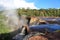 View of the river East Berbice front of the Kaieteur falls, Guyana. The waterfall is one of the most beautiful and majestic waterf