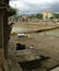 View of River ghat with statue of Nandi (bull) at Nashik