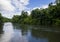 A View From River Kwai Noi On Blue Sky, Kanchanaburi Thailand - 4 July 2018