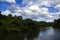 A View From River Kwai Noi On Blue Sky, Kanchanaburi Thailand - 4 July 2018