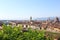 View at river and monumental Florence, Italy