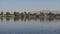 View of river Nile in Egypt showing Luxor west bank