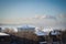 View of the River Ob in Siberia in winter in downtown