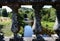 View of River Through Old Stone Bridge Parapet