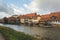 View of the river Regnitz in the old town of Bamberg, Germany