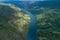 View of the river Sil in Ribeira Sacra. World Heritage Site. Galicia, Spain