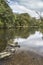 View from riverbank near Esthwaite Water in the Lake District