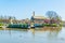 View of riverside promenade of Avon in Stratford upon Avon, England