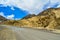 View of a road along Moonland in Ladakh in Kashmir India