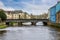 A view of the road bridge over the River Cleddau in the centre of Haverfordwest, Pembrokeshire, Wales