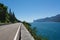 View of the road from Nago-Torbole to Malcesine. Lago Di Garda, Italy